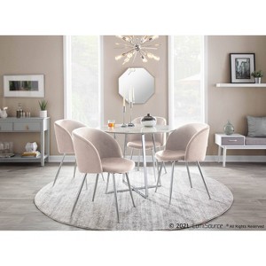 Set of 2 Fran Dining Chairs Velvet/Metal - LumiSource - 1 of 4