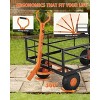 Heavy Duty Steel Garden Cart, 500 LBS Capacity 3 in 1 Pullable Garden Wagon with 10" Wheels, for Gardening Soil, Tools, and Plant Transport - 4 of 4