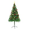 Artificial Pre-lit Christmas Tree with Baubles Green 6 ft - 4 of 4