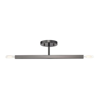Livex Lighting Monaco 2 - Light Semi-Flush Mount in  Black Chrome