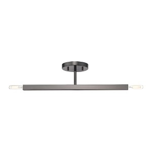 Livex Lighting Monaco 2 - Light Semi-Flush Mount in  Black Chrome - 1 of 4