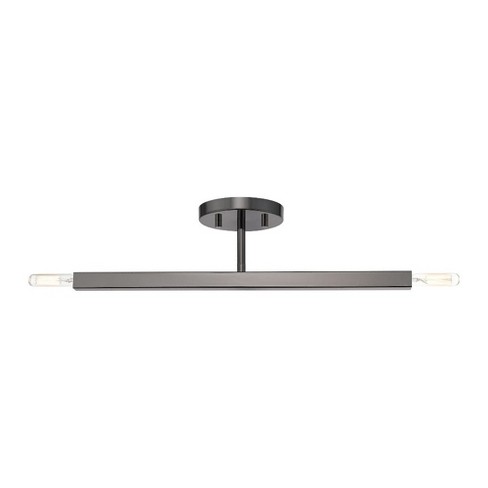 Livex Lighting Monaco 2 - Light Semi-Flush Mount in  Black Chrome - image 1 of 4