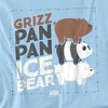 We Bare Bears Grizz Pan Pan Ice Bear Adult T-Shirt - 2 of 4