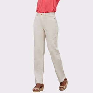 Women's Embroidered Straight Leg Jeans - LASCANA - 1 of 4