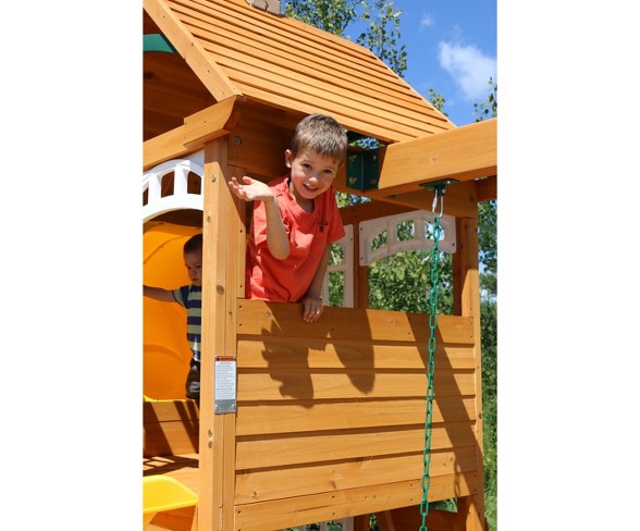 Lewiston retreat store wooden swing set