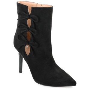 Journee Collection Womens Deandra Tru Comfort Foam Inside Zip Stiletto Booties Black 7 - 1 of 4