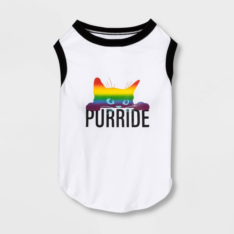 Purride Pride Dog and Cat Tank Shirt - White - Boots & Barkley™, 3 of 6