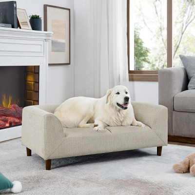 LAOTIES Modern Pet Sofa,Comfortable Dog Couch with Backrest And Armrests for Small And Medium Dogs