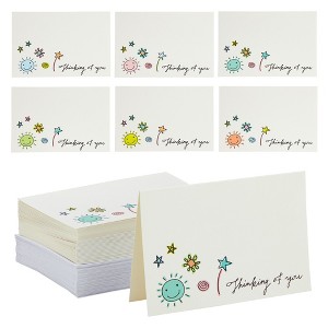 Best Paper Greetings 36 Pack Blank Thinking of You Cards with Envelopes, 6 Assorted Doodle Designs, 4x6 in - 1 of 4