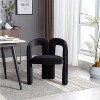 KTMBDW Modern Accent Chair Set of 2, Upholstered Barrel Chairs, Comfy Side Arm Chairs with 3 Legs for Living Room, Bedroom, Reading - 4 of 4