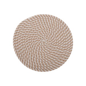 Unique Bargains Trivet Round Rope Woven Mat Cotton Non-woven Fabric 7.87"x7.87"x0.31" - 1 of 3