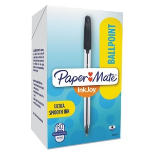 Paper Mate InkJoy 50ST Ballpoint Pens 1 mm Black Ink 60/Pack 2013311 - 1 of 4