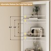 MOEPISY Tall Corner Shelf with Doors, 5-Tier Corner Storage Cabinet with Doors, Space Saver Shelf for Bathroom White - 4 of 4