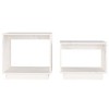 vidaXL 2 Piece White Solid Pinewood Nesting Coffee Tables - Multiuse Space-Saving Design, Sturdy and Easy DIY Assembly - 3 of 4