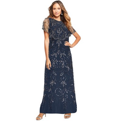 Roaman's Women's Plus Size Beaded Glam Maxi Dress