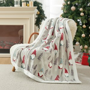 Cozy Bliss Christmas Gnome Throw Blanket – Ultra Soft Fuzzy Blanket for Holiday Home Decor - 1 of 4