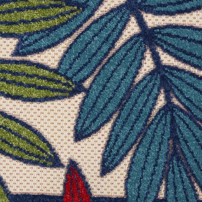 Aloha Multicolor Floral Leaf 2'3" x 10' Synthetic Outdoor Runner