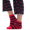 #followme  Womens Printed Microfleece Button Front PJ Pant Set with Socks / Winter Pajamas - 4 of 4