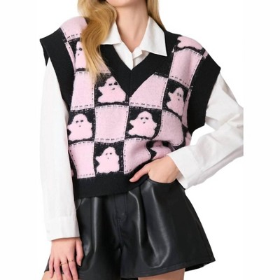 Women's Not Your Boo Sweater Vest - Peach Love