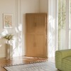 Spassway Natural Wood 2-Piece Tall Wood Storage Cabinet Pantry Cabinet with 4 Adjustable Shelves 4 Doors Freestanding Organizer for Living Room - 2 of 4