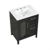 Bathroom Vanity With Top Sink, Bathroom Storage Cabinet WithDrawers Door, Freestanding Single Sink Vanity For Apartment - 3 of 4
