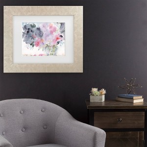 Trademark Fine Art Sheila Golden Blue Indigo Matted Framed Art - 1 of 4