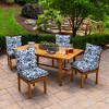 ARDEN Outdoor Plush Modern Tufted Blowfill Dining Chair Cushion, 21 x 40, Water Repellent, Fade Resistant, Tufted Cushion for Dining and Bistro Chairs - 3 of 4