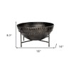 HomeRoots Set of Two Black Metal Decorative Bowl - 3 of 4