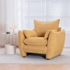 ModernLuxe Chenille Fabric Accent Chair, Upholstered Armchair with Pillows and Side Pocket for Living Room, Bedroom or Office - 3 of 4