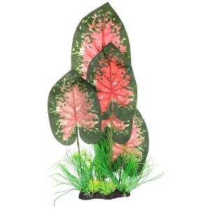 Unique Bargains Plastic Aquarium Fish Tank Decorations Artificial Water Plants Red Green 16.54" 1 Pc - 1 of 4