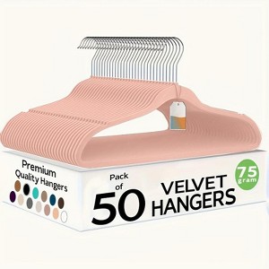 Dexmalle Pink Velvet hanger, 50pack - 1 of 4