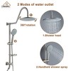 CASAINC 10'' Wall Mounted Exposed Round Shower System with Handheld Sprayer & Slide Bar, Brushed Nickel - 4 of 4
