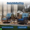3-Piece Swivel Rocking Patio Chairs Set w/ 2 360-Degree Swivel Rocking Chairs Outdoor Wicker Patio Bistro Set - 3 of 4