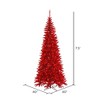Vickerman Red Tinsel Fir Slim Artificial Christmas Tree - 2 of 3
