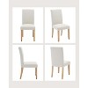 2-Piece Dining Chair Set, Modern Fabric Upholstered with Curved Back, Heavy-Duty Wooden Legs, for Dining, Kitchen, and Home, Easy-To-Clean Fabric - 3 of 4