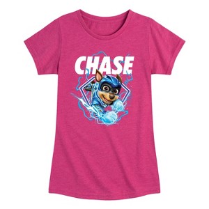 Girls' - Paw Patrol - Chase Lightning Fitted Short Sleeve Graphic T-Shirt - 1 of 4