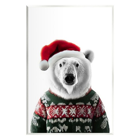 Stupell Industries Bear in Holiday Sweater 10 x 15