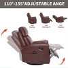 ChicFurnit Living Room Chair Arm Chair Accent Chair Leather Rocker Swivel Recliner with Massage Heat for Living Room, Red/Yellow/Blue/Orange/Brown - 4 of 4