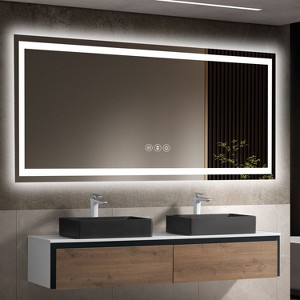 Sapphtopaz Frameless Bathroom Mirror, Smart Vanity Mirror Decorative Wall Mirrors for Bathroom, Over Sink, Bedroom - 1 of 4