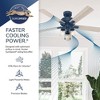Hunter Fans 52" Hartland Lighted Ceiling Fan Indigo Blue Finish with 5 Light Gray Oak Blades for Indoor Spaces - 3 of 4