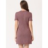 INSPIRE CHIC Women's Work Short Sleeve Vintage Houndstooth Pencil Sheath Dress - 3 of 4