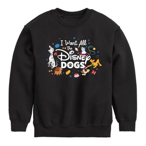 Boys' - Disney - Cats & Dogs Graphic Long Sleeve Fleece Sweatshirt - 1 of 4