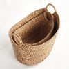 Plum & Post Josette Water Hyacinth Baskets, Natural, Set of 2 - 3 of 4