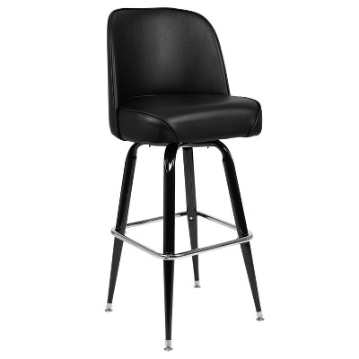 Emma and Oliver Metal Barstool with Swivel Bucket Seat