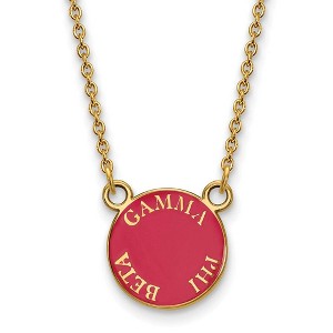 Black Bow Jewelry 14k Yellow Gold Plated Sterling Silver Gamma Phi Beta Greek Life Necklace 18 Inch - 1 of 4