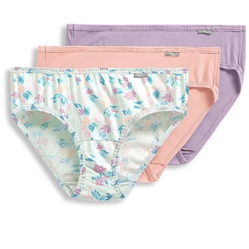 Jockey Womens Plus Size Elance Bikini 3 Pack Underwear Bikini Briefs 100%  Cotton 9 Rose Petal/breezy Bouquet/soft Mauve : Target