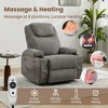 Heated Electric Recliner Chair for Adults,360 Swivel Rocker Recliner with Massage & Heat, Glider Rocking Chair for Living Room, Nursery,Plush Comfort - 4 of 4