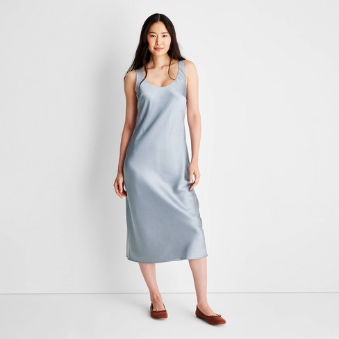 Women's Scoop Neck Strappy Midi Slip Dress - Future Collective™ with Reese  Blutstein Blue XXS