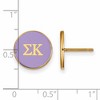 Black Bow Jewelry 14k Yellow Gold Plated Sterling Silver Sigma Kappa Greek Life Stud Earrings - 2 of 3