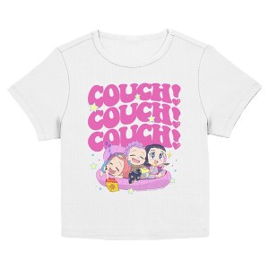 Juniors KPop Demon Hunters Cute Girl Band Couch Time T Shirt - 1 of 4